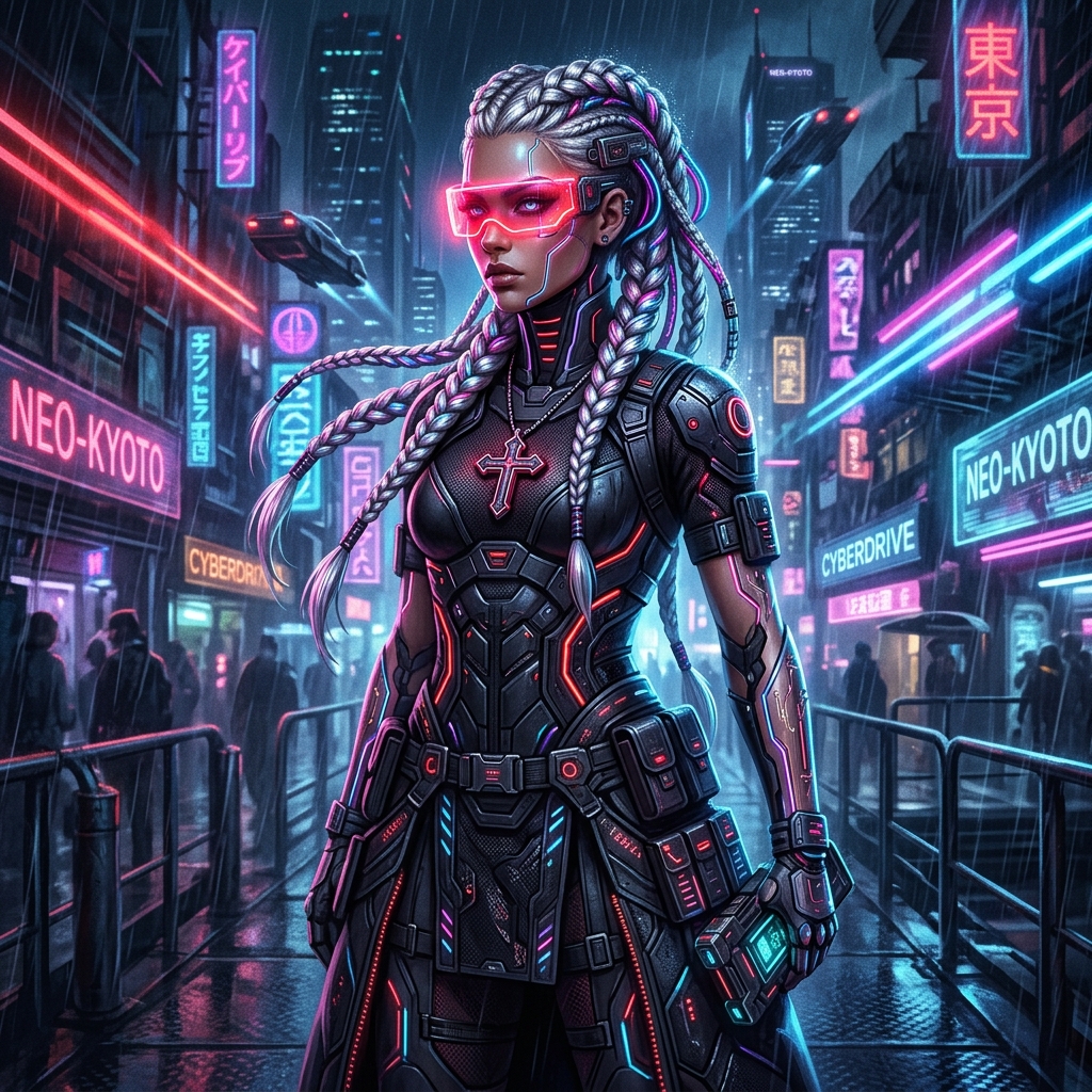 Pixart AI Cyberpunk Girl